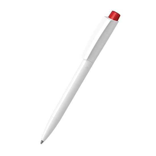 Retractable ballpoint pen Zeno recycling antibacterial white/red