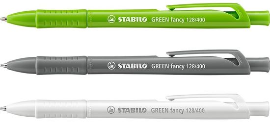 Push-button ballpoint pen STABILO GREENfancy